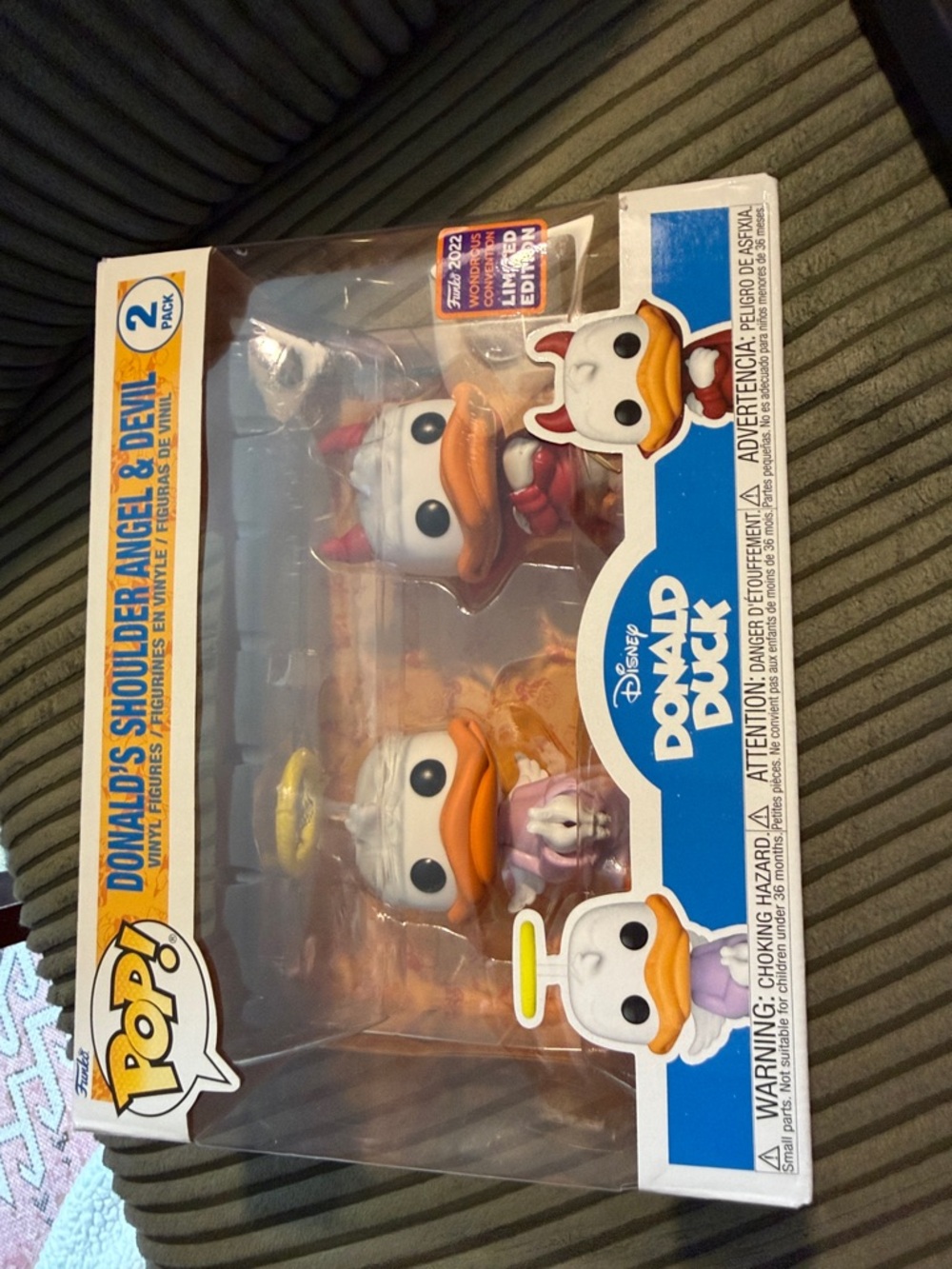 Disney Donald Duck Pop! 2-Pack Angel & Devil - White, Orange, Red, Pink